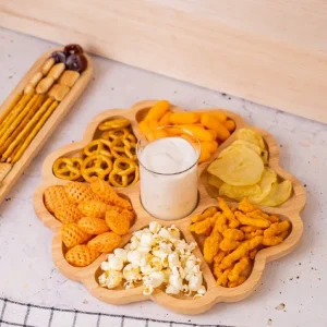 اردو خوری چوبی رابر طرح گل کد 3340
