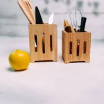 جاکاردی و جاکفگیر ملاقه شیاردار چوبی