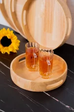 سینی گرد چوبی رابر(4 سایز متنوع)